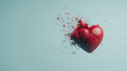 Fragmented Love - A Heartbreak Wallpaper in Minimalistic Style Depicting Loss and Fading Emotions