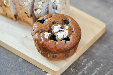 muffins or blueberry muffins and bread