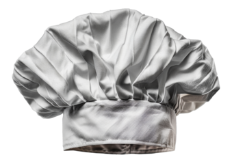 Clean white chefs toque, cut out - stock png.