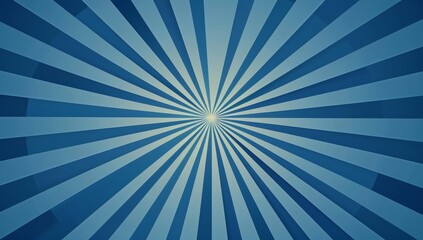 Fototapeta premium Abstract Blue Sunburst Background