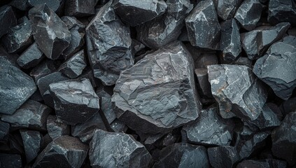 Rough Textured Black Rocks