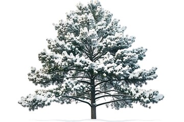 A winter pine tree icon, branches heavy with snow