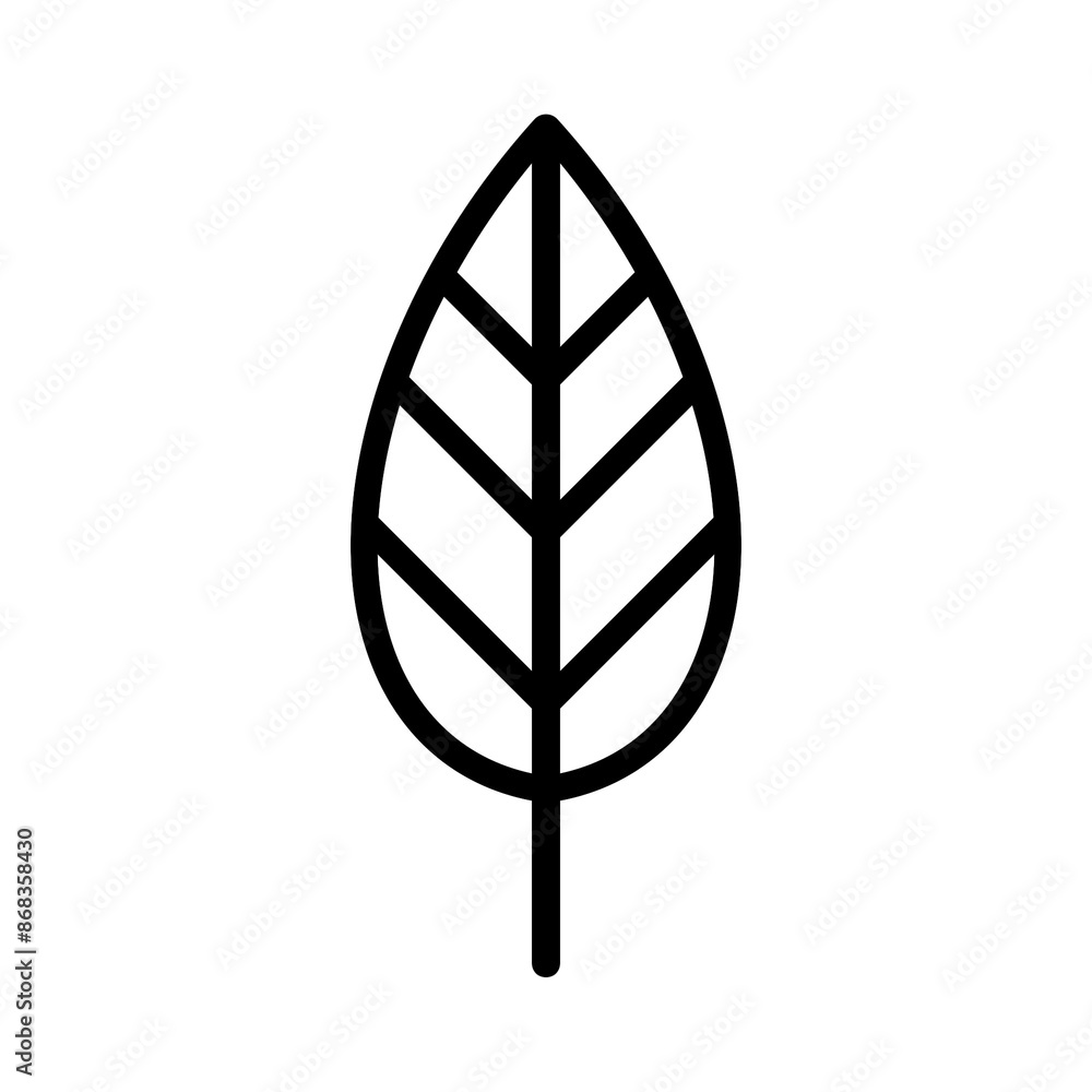 Poster Leaf icon with simple and modern design on transparent background