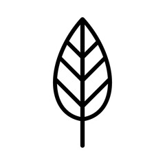 Leaf icon with simple and modern design on transparent background
