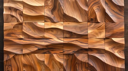 Wooden Wall Panel with 3D Texture