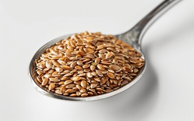 Organic Whole Grain Seeds in Spoon