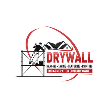 DRYWALL paint wall services logo