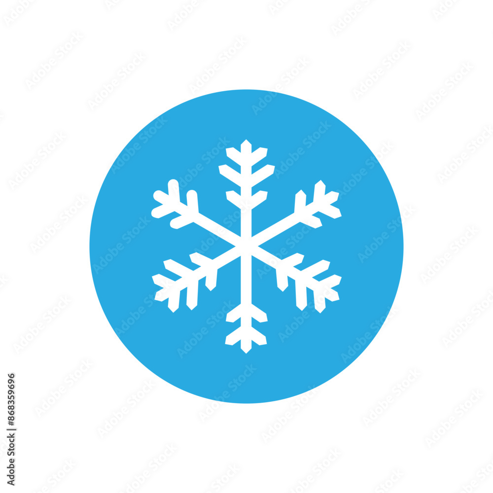 Wall mural Snowflake icon vector. Winter illustration sign. Cold illustration symbol.  - Wall murals