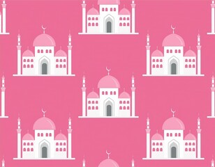 Fototapeta premium pattern with mosque icon