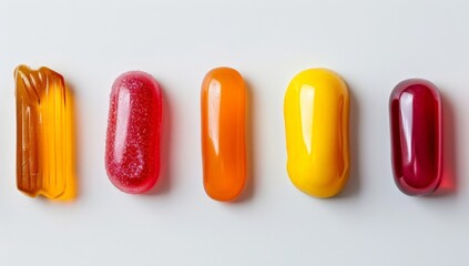 Obraz premium Vivid Candy Beads: A Colorful Collection of Glossy, Shiny, and Sparkly Sweets