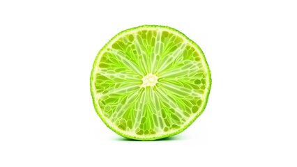 Lime on white background