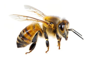 Buzzing Honey Bee in Flight