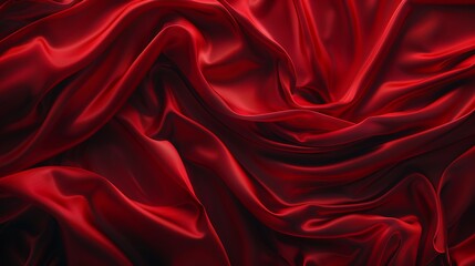 Obraz premium Red Silk Fabric Background