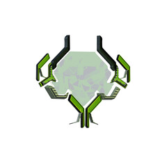 3d cyber military icon