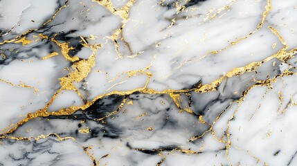 White Marble with Golden Veins