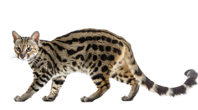 Genet Wild Cat on transparent background