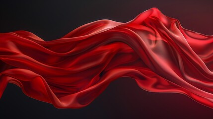 Red Silk Flowing Abstract