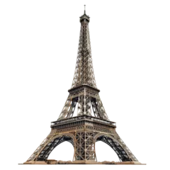  Stunning view of the iconic Eiffel Tower in Paris, France, showcasing intricate architectural details of this famous landmark. © JR-50