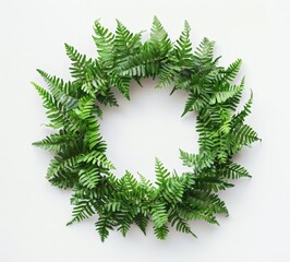 Vibrant Green Fern Wreath
