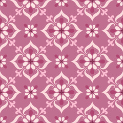 Pink luxury vector seamless pattern. Ornament, Traditional, Ethnic, Arabic, Turkish, Indian motifs. Great for fabric and textile, wallpaper, packaging design or any desired idea.