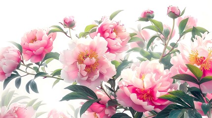 Pink Peonies in Bloom