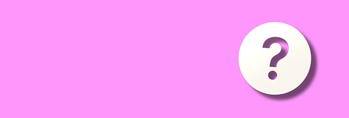 Question mark in front of a isolated color wall background. Business support concept