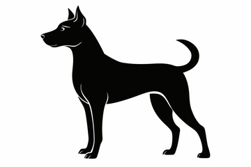 black dog silhouette, Dog vector illustration, dog head silhouette, Dog silhouette isolated vector Illustration, png, Dog icon