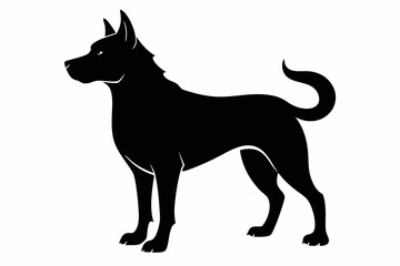 black dog silhouette, Dog vector illustration, dog head silhouette, Dog silhouette isolated vector Illustration, png, Dog icon