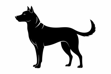 black dog silhouette, Dog vector illustration, dog head silhouette, Dog silhouette isolated vector Illustration, png, Dog icon