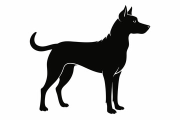 black dog silhouette, Dog vector illustration, dog head silhouette, Dog silhouette isolated vector Illustration, png, Dog icon