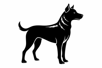 black dog silhouette, Dog vector illustration, dog head silhouette, Dog silhouette isolated vector Illustration, png, Dog icon