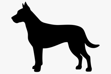 black dog silhouette, Dog vector illustration, dog head silhouette, Dog silhouette isolated vector Illustration, png, Dog icon
