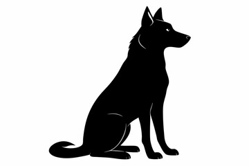 black dog silhouette, Dog vector illustration, dog head silhouette, Dog silhouette isolated vector Illustration, png, Dog icon