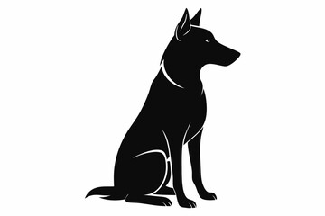 black dog silhouette, Dog vector illustration, dog head silhouette, Dog silhouette isolated vector Illustration, png, Dog icon