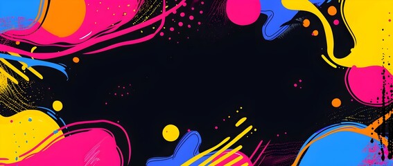 Black Friday Doodle Page Print Border Design with Blank Space for Mock Up Message