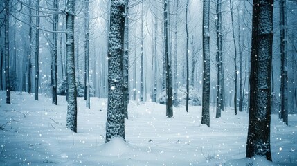 Snowy Evergreen Forest: Winter Wonderland