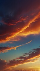 Fototapeta premium sunset in the clouds, ai generated