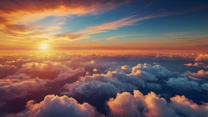 Fototapeta premium sunset in the sky, ai generated