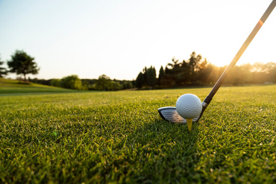 Sport and lifestyle, golf player playing in a golf club
