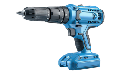 A electric drill isolated on the transparent background