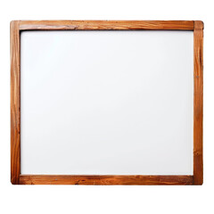 Wooden picture frame isolated on the transparent background