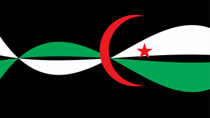 Patriotic Background with Algeria flag colors. An element of impact for the use you want to make of it. Happy independence day of Algeria, 01 november, revolution day. Vector illustration