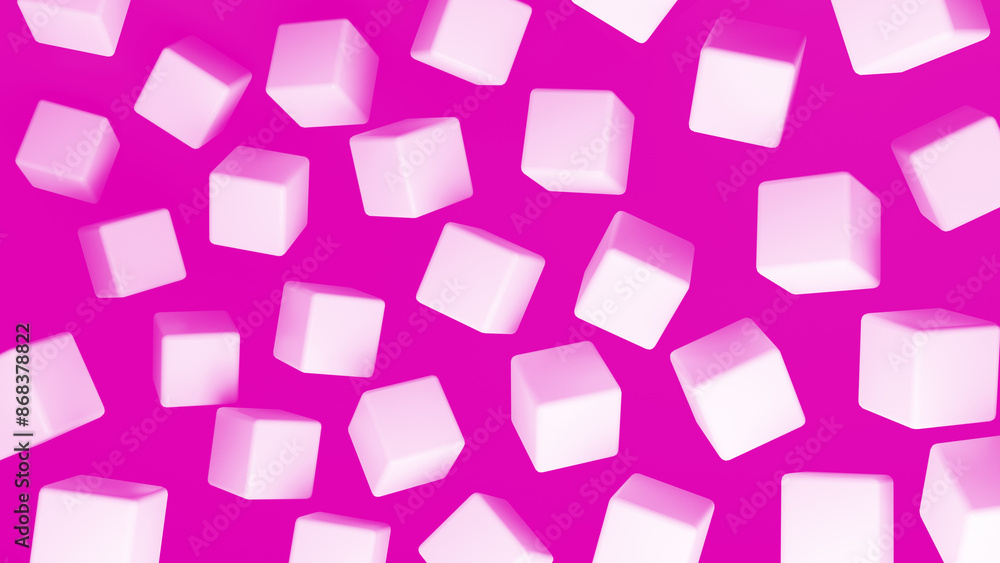 Poster stylish background. geometric texture. abstract pattern. cubes on pink background. pattern with geom