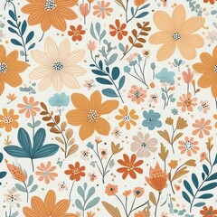 Fototapeta premium seamless floral background