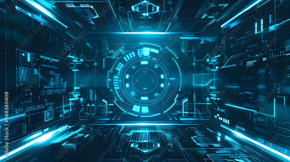 Poster abstract geometrical cyber tech metaverse digital web 3 horizontal dark banner design template blank