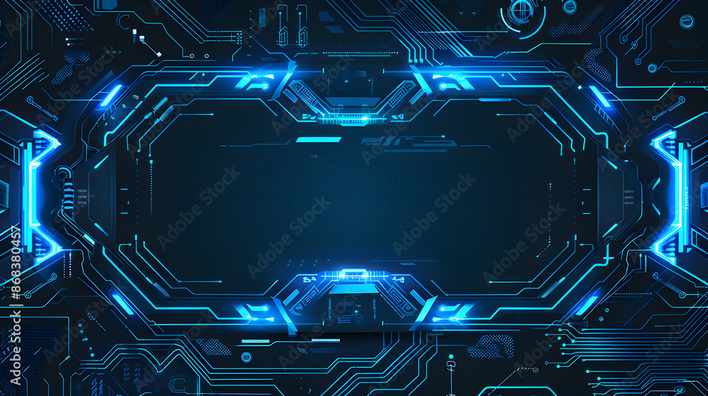Poster abstract geometrical cyber tech metaverse digital web 3 horizontal dark banner design template blank