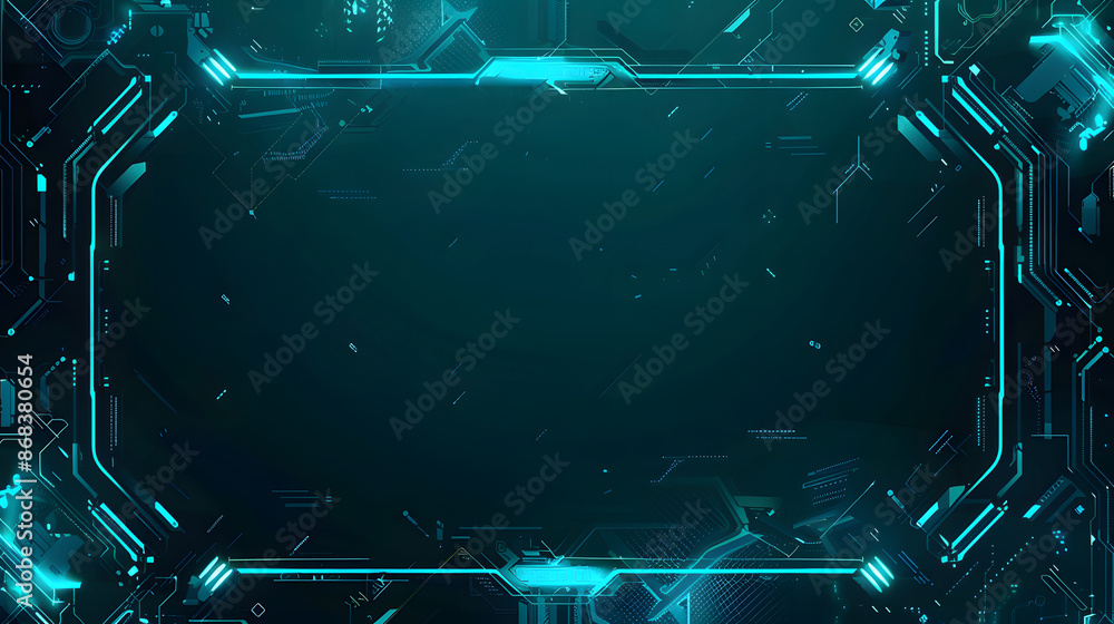 Poster abstract geometrical cyber tech metaverse digital web 3 horizontal dark banner design template blank