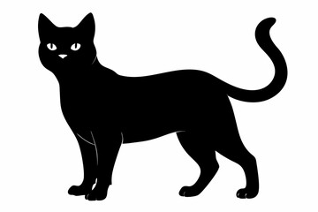 black and white cat silhouette, Cat vector illustration, cat head silhouette, animal silhouette isolated vector Illustration, png,  Cat icon