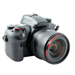 High-quality DSLR camera with a professional lens, ideal for photography enthusiasts and professionals seeking detailed and vibrant photos.