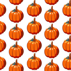 Hello autumn, autumn season, pumpkins, leaves, branches, berries, pattern, vector	